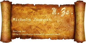 Michels Zsanett névjegykártya